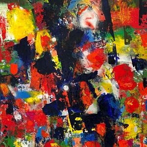 Splinter ( Falling Rain )120cm x 90cm Oil paint and Aerosol on Linen