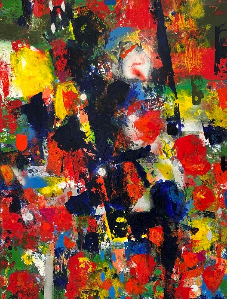 Splinter ( Falling Rain )120cm x 90cm Oil paint and Aerosol on Linen